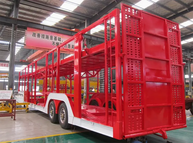 Semi Truck Car Hauler Trailer