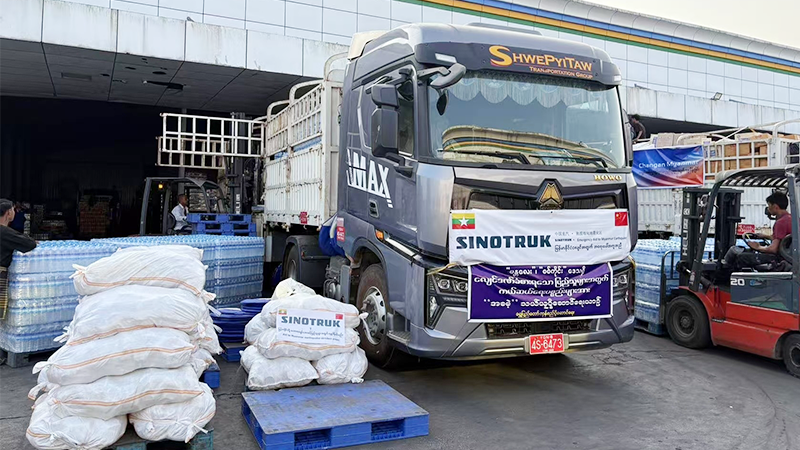 Sinotruk rushes to aid earthquake-stricken areas in Myanmar